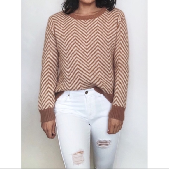 Anthropologie Sweaters - GANNI Chevron Wool/Angora Sweater